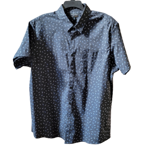 Marc Anthony Other - Marc Anthony Button-down Short Sleeve Shirt  Luxury Slim Fit  Navy  XXL  NEW